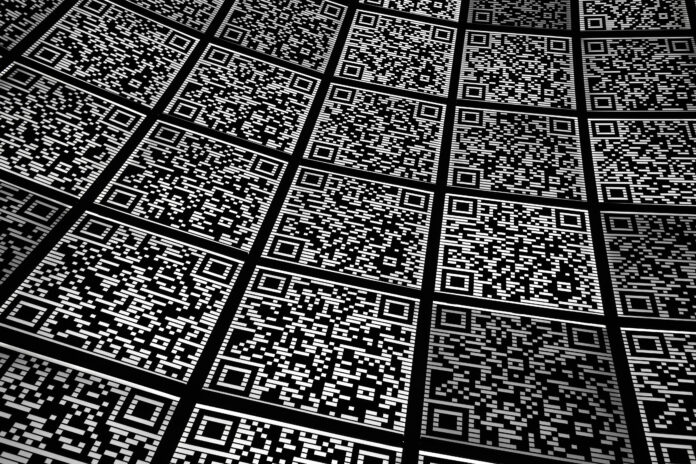 Abstract QR code background (abbreviated from Quick Response code) Abstract QR code background (abbreviated from Quick Response code)